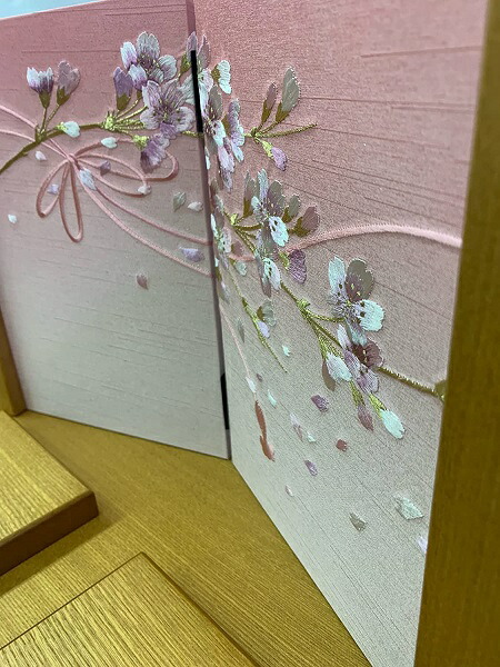 楽天市場】35cm リボン桜 収納箱・屏風セット 1R3-2 S23-2親王飾り 雛