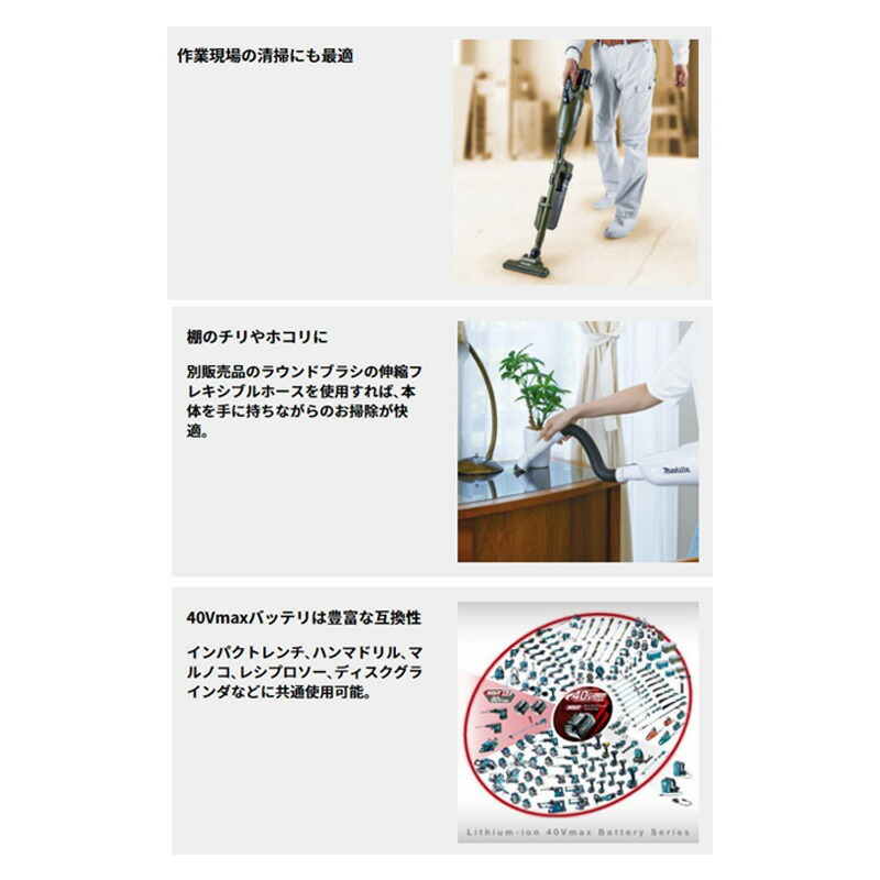 楽天市場】【正規店】 マキタ 充電式クリーナー CL001GRDW/O 送料無料