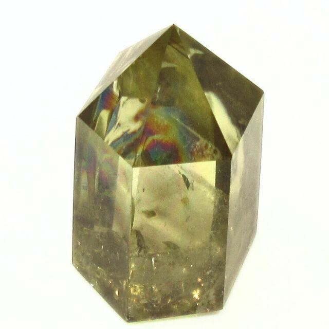 楽天市場】シトリン 黄水晶 ポイント 置物 六角柱 レインボー水晶 虹