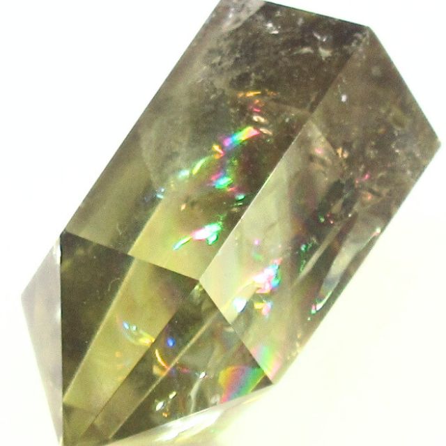 楽天市場】シトリン 黄水晶 ポイント 置物 六角柱 レインボー水晶 虹