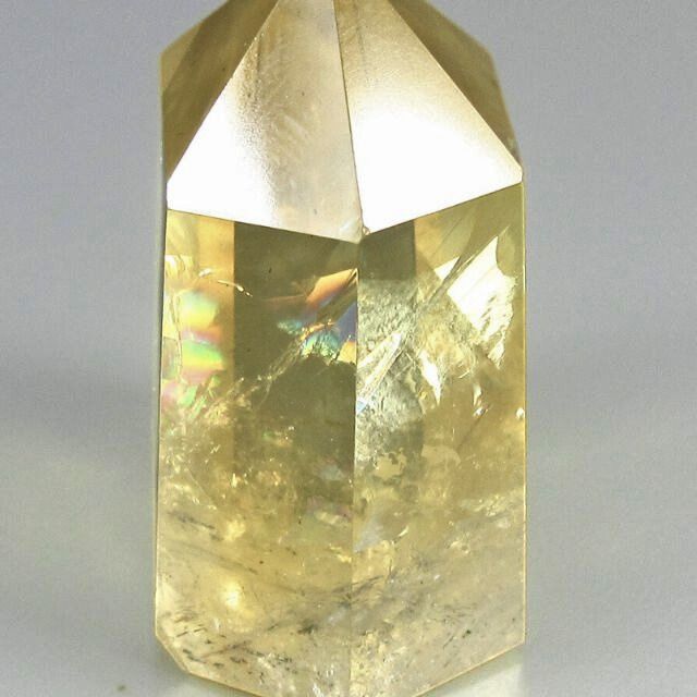 楽天市場】シトリン 黄水晶 ポイント 置物 六角柱 レインボー水晶 虹