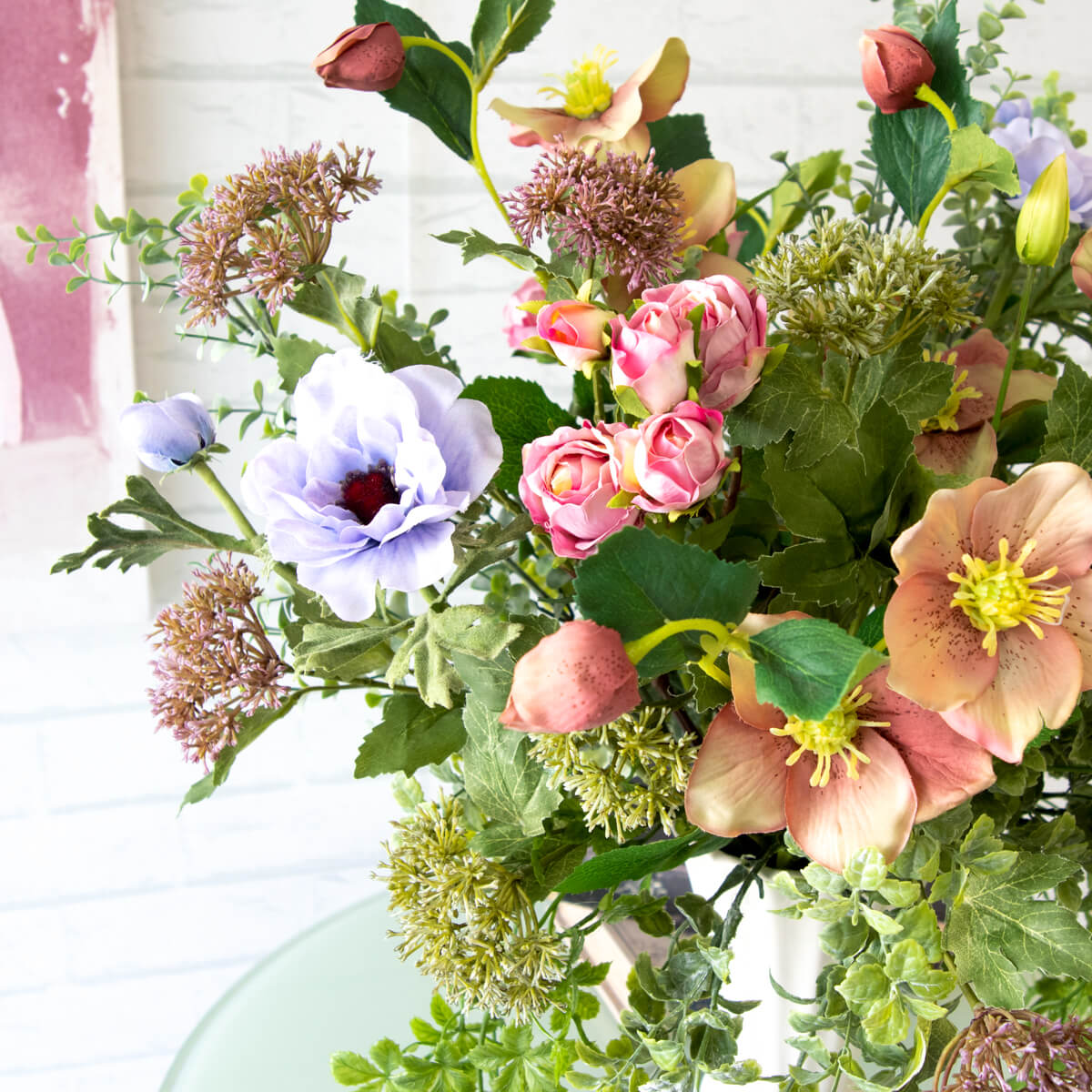 楽天市場】造花アレンジメント 高さ60cm 陶器鉢 / フラワー アレンジ