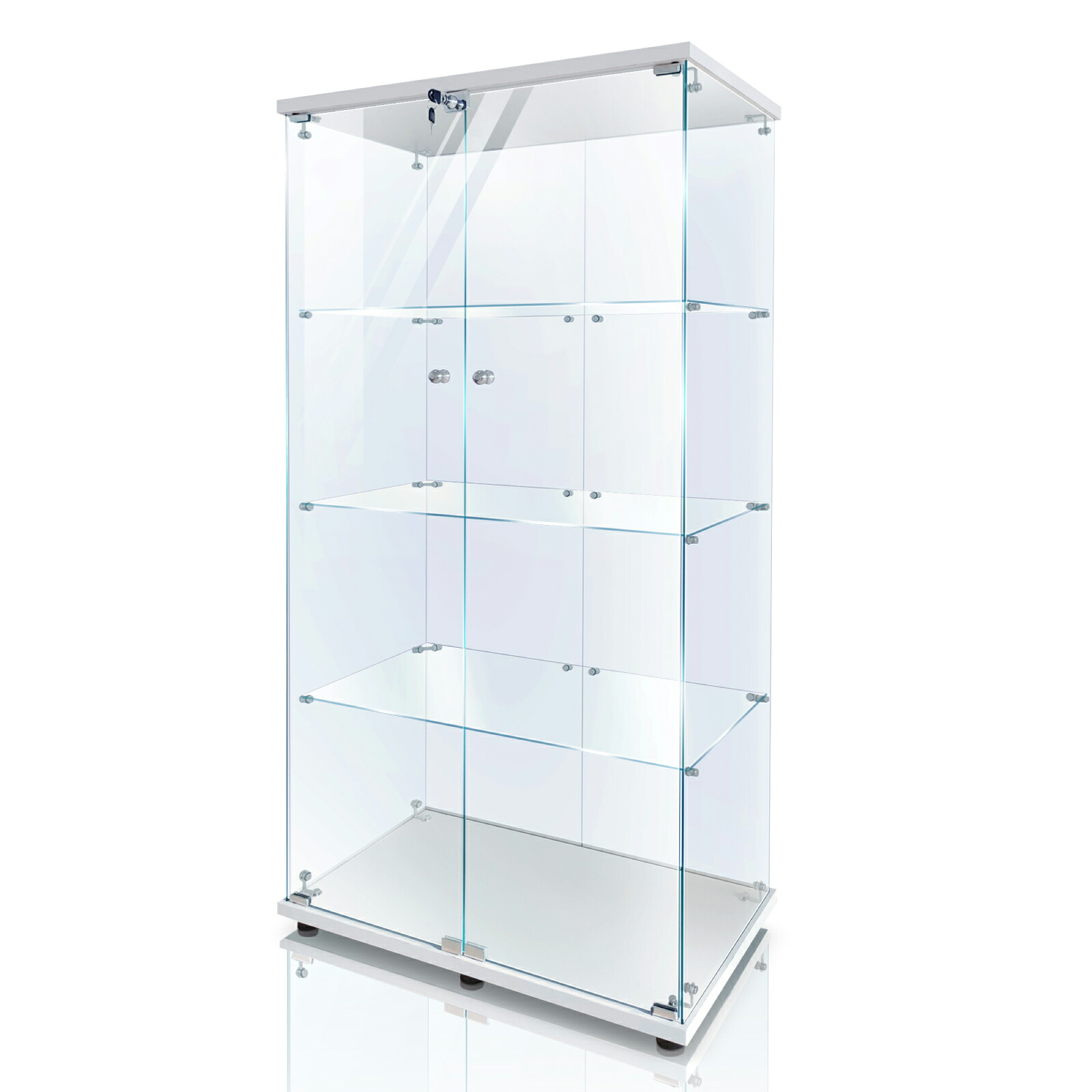 楽天市場】【生活グッズラボ】ショーケース ガラスケース 4段両扉