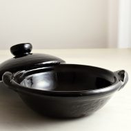 n1036 雲井窯 黒艶土鍋（鴨釉） | t's kitchen