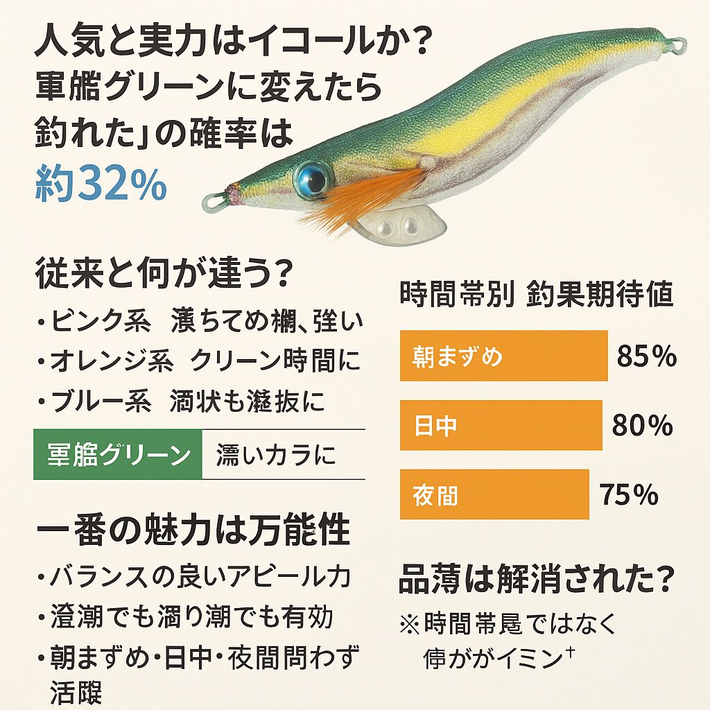 エギ王K 軍艦グリーンはなぜ釣れるのか？人気の秘密と実力をプロが暴く