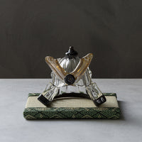 ガラス専門店｜ガラス工房マル｜Kabuto ガラスの兜（クリア｜縦筋模様