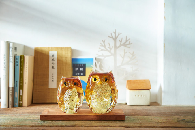 ふくろう［9月］ | シリーズ | ハンドメイドガラスの伝統工芸品「津軽