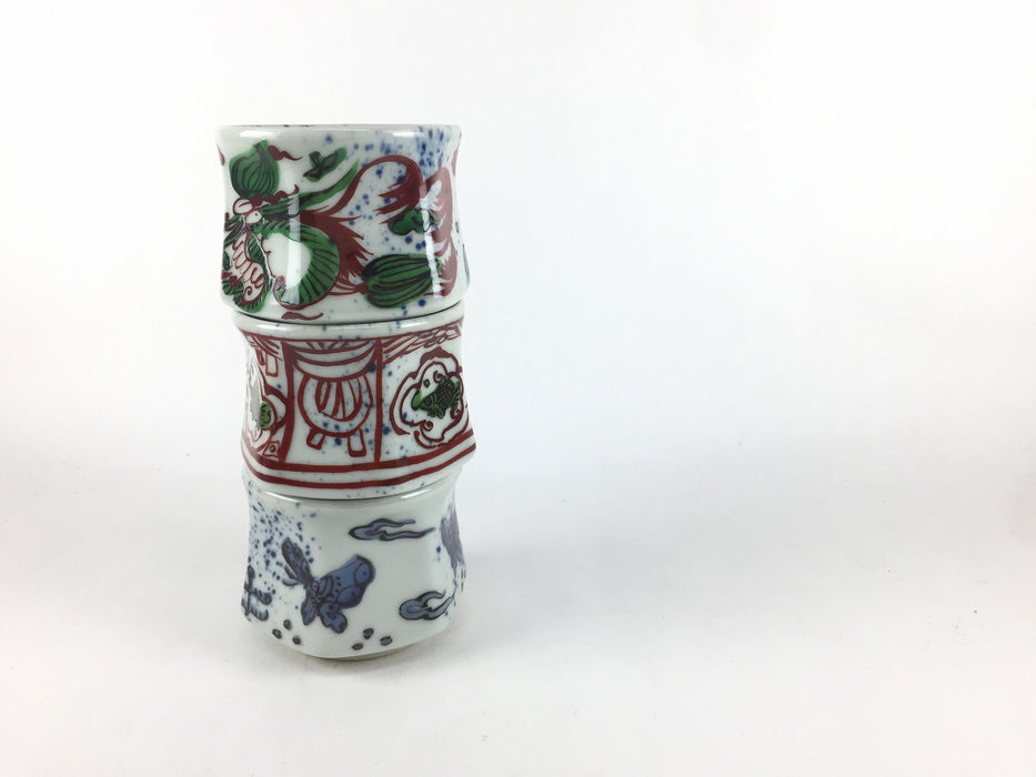 六角小小鉢(盃) 伊万里焼瀬兵窯 3柄 — 佐賀有田 ギャラリーつじ信