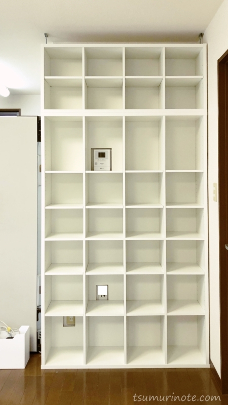 販売終了｜天井までの壁面収納をローコストで！ニトリの本棚「グレン