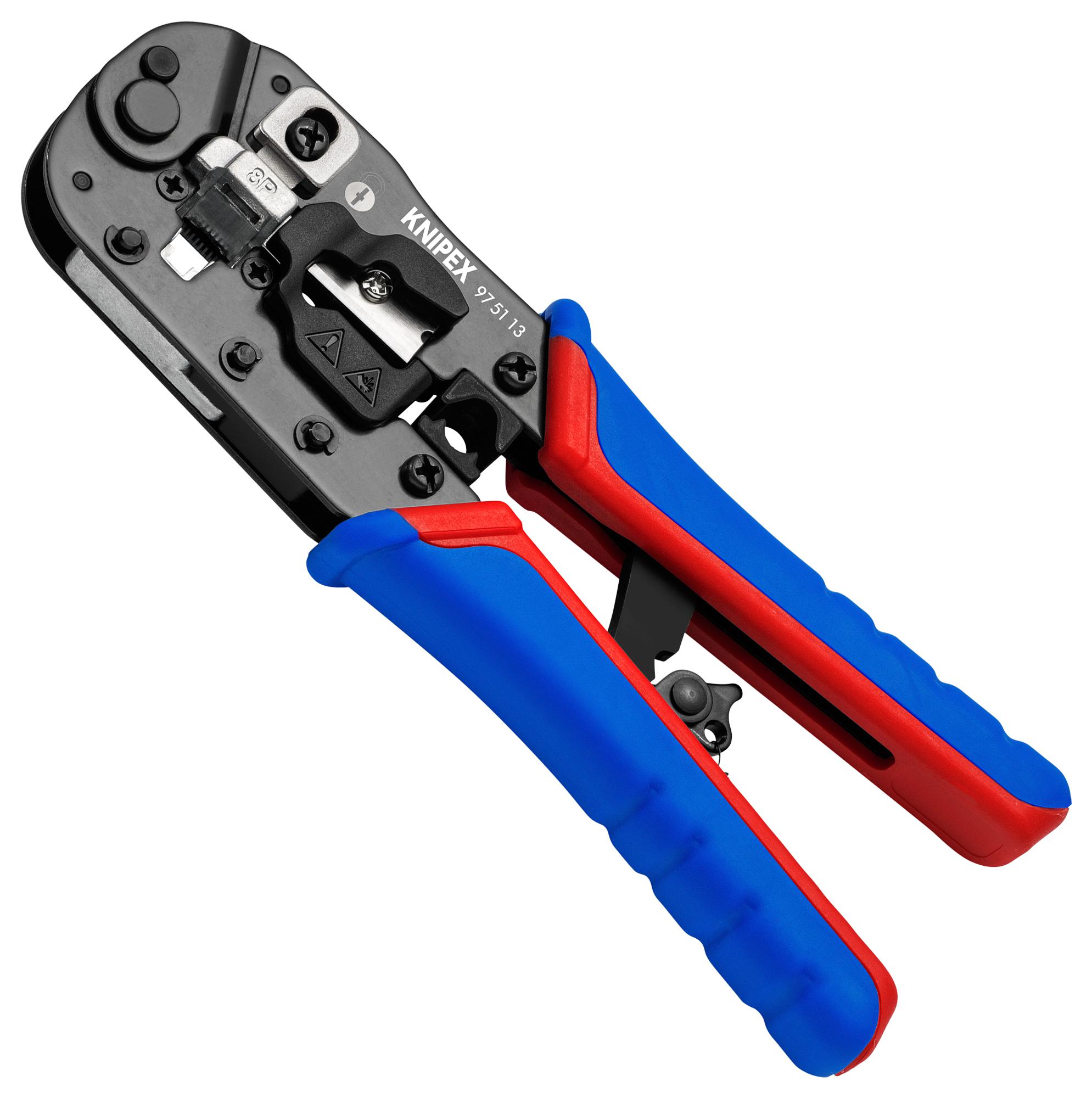 97 51 13 KNIPEX, Crimp Tool, Ratchet, Shielded & Unshielded 8P8C