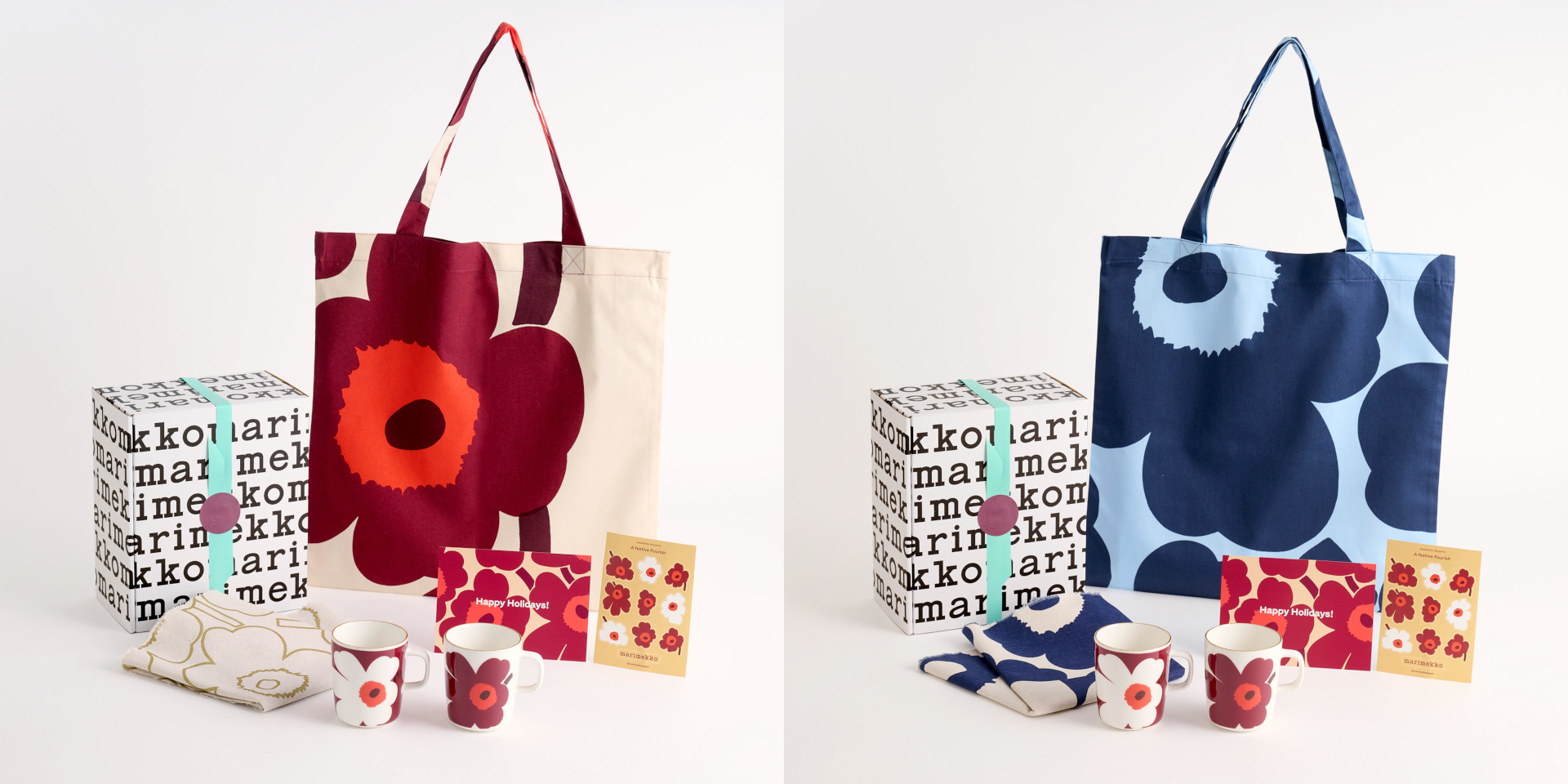マリメッコ、華やかホリデーギフトセット発売。マグカップ2個＆トート