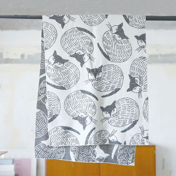 松尾ミユキ ジャガードブランケット CAT｜ジョージズ｜ショップ