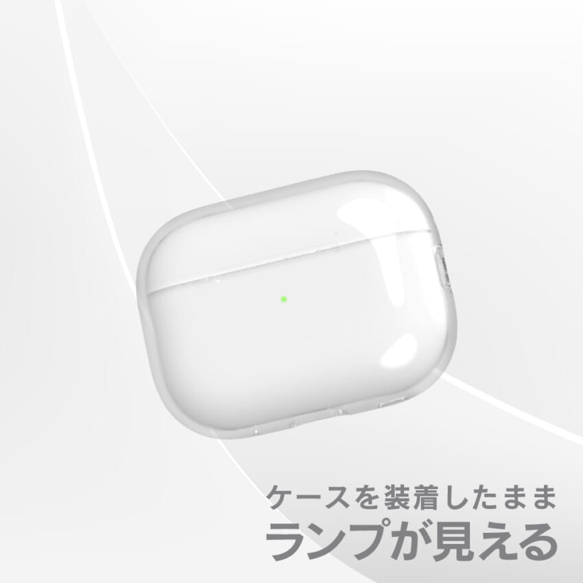 AirPods Pro（第2世代） 衝撃吸収 クリアTPUケース ストラップ付き