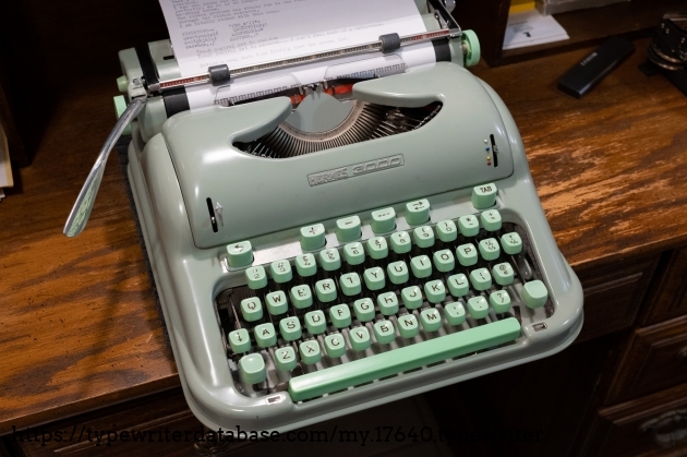 1965 Hermes 3000 on the Typewriter Database