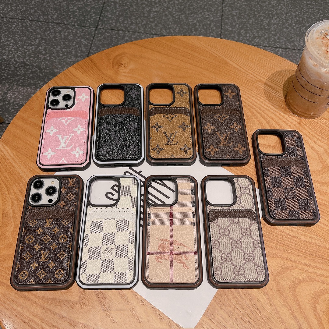 LV iPhone 15 16 Pro Max Plus Case Monogram Pattern