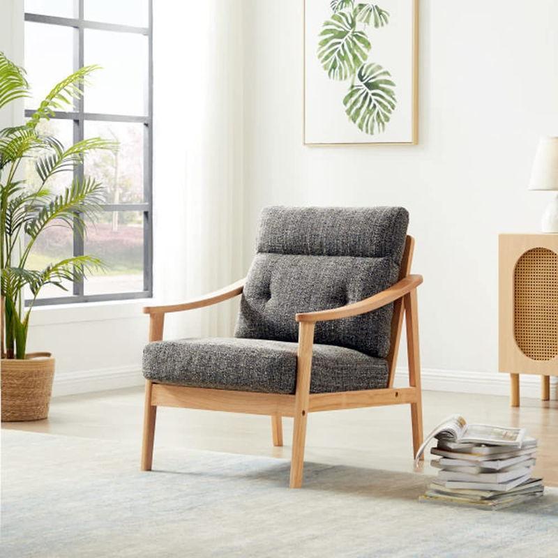 1人掛け 木肘ソファ[幅68cm] ZF-1533-1P – 家具ソファーと応接セットの