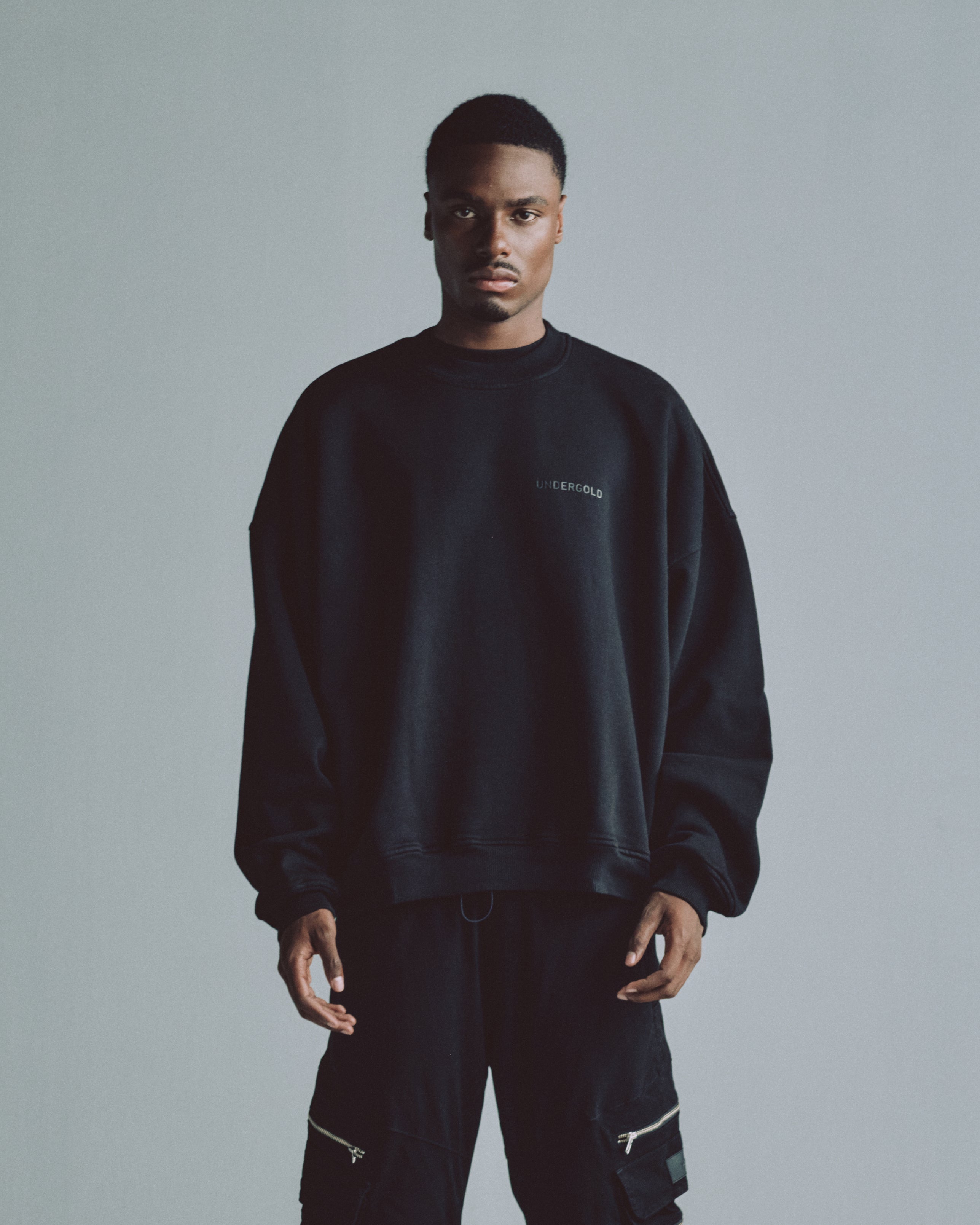 Line Logo Crewneck Black