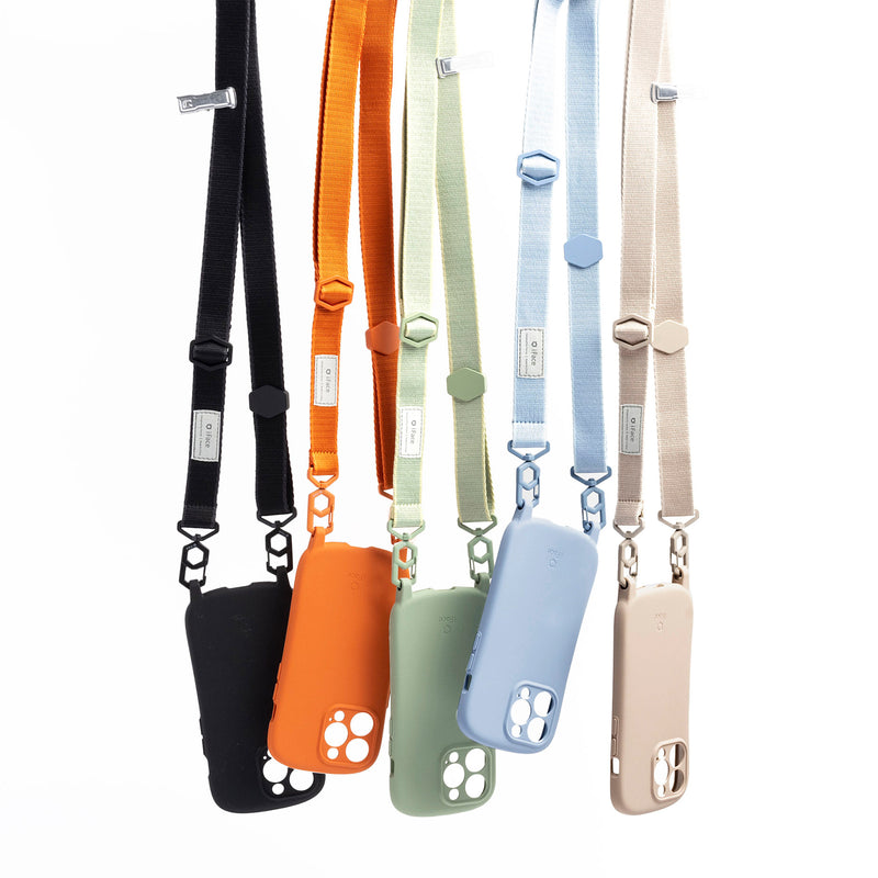 Crossbody Woven Cell Phone Lanyard - Pale Blue