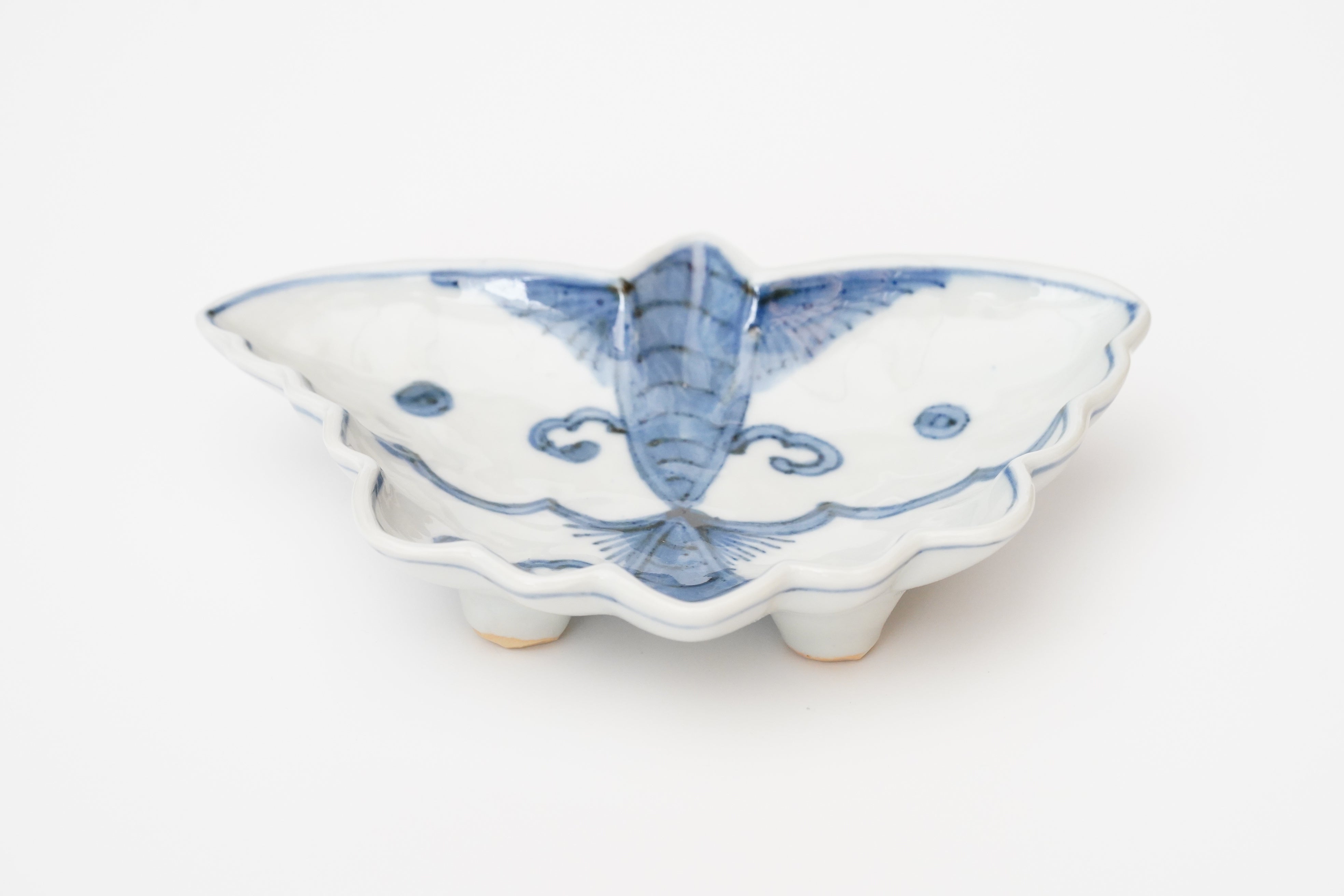 新道工房】染付蝶形向付 – うつわ御結