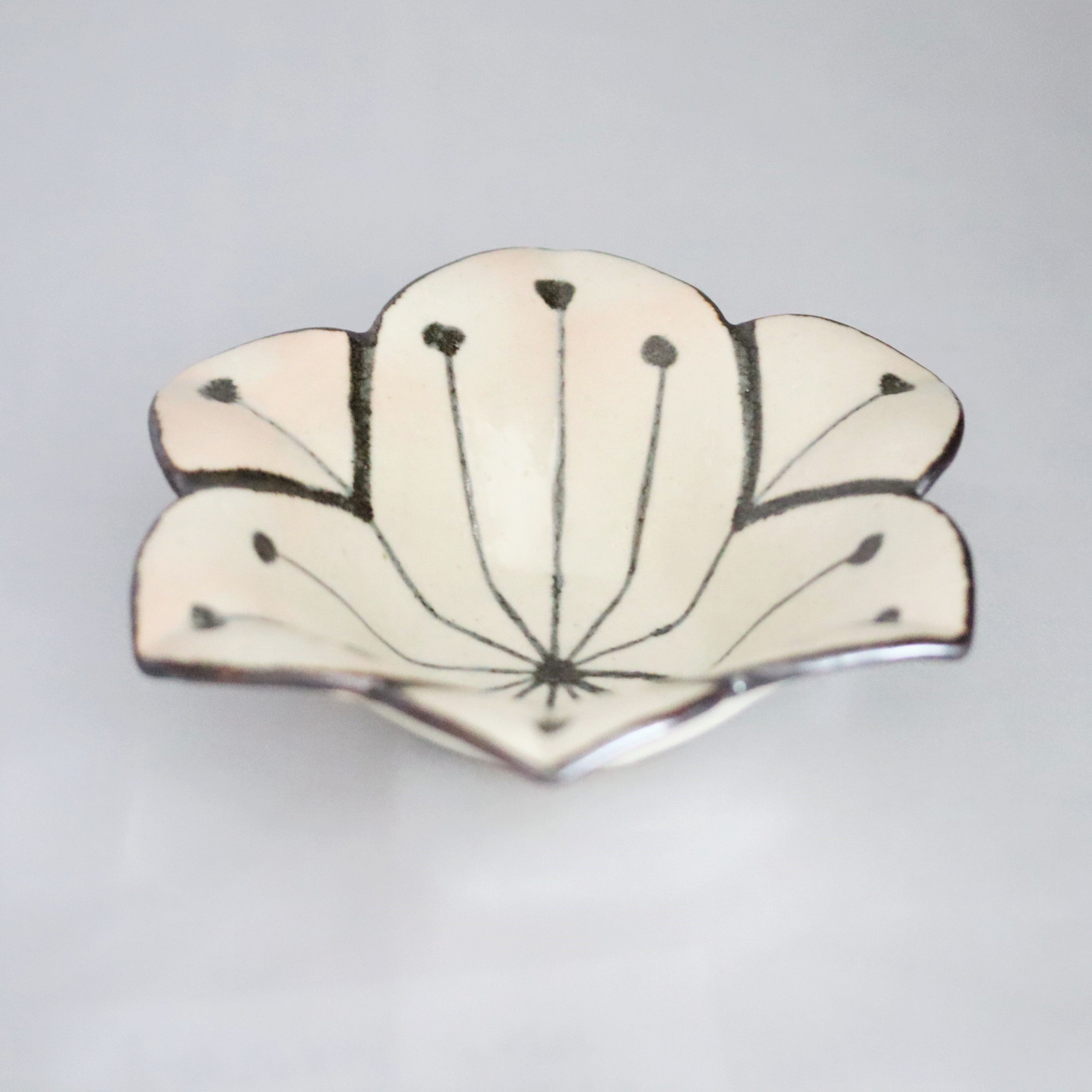 乾山写百合向付 – うつわ御結