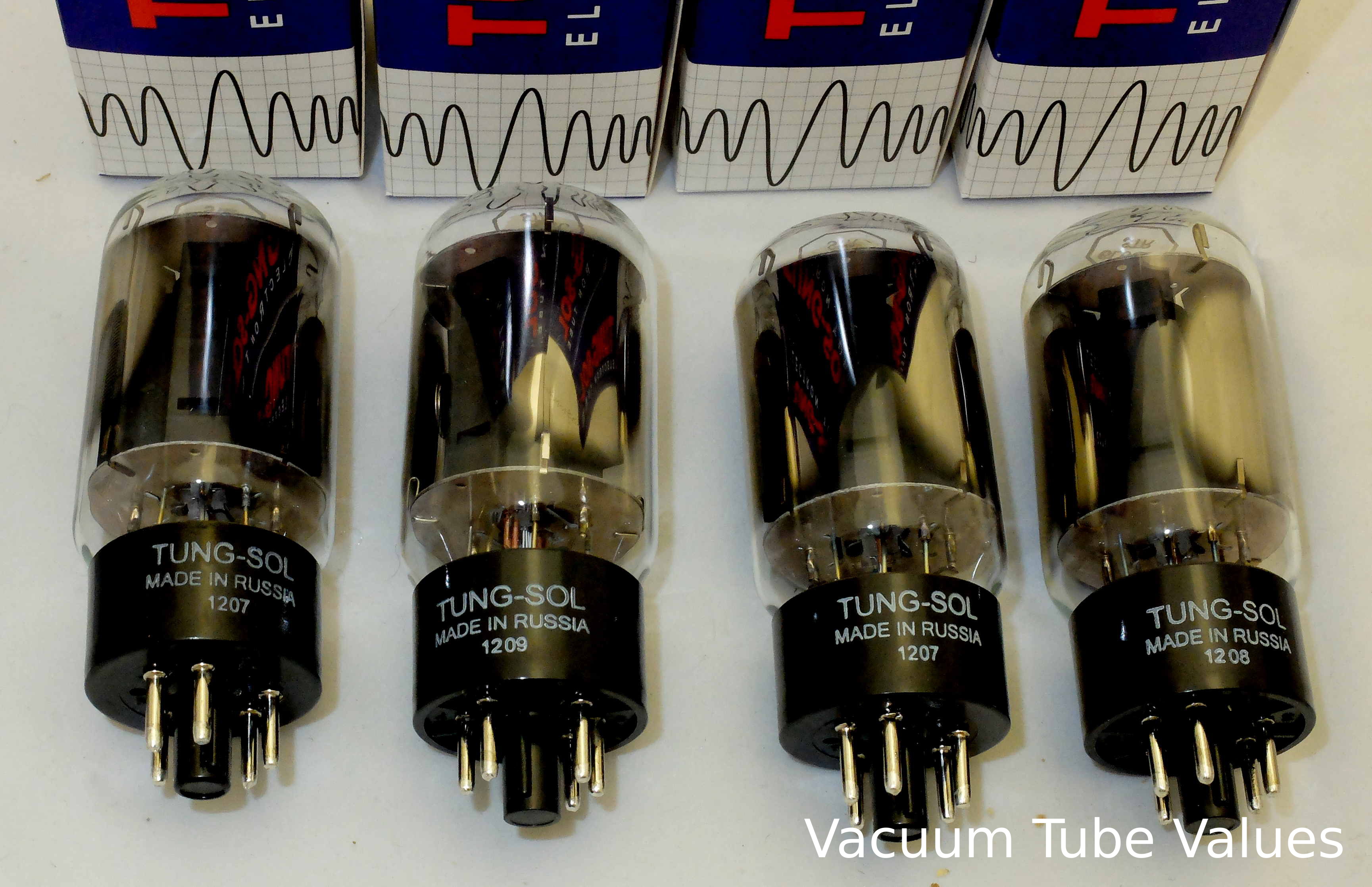 Tung-Sol Factory Platinum Matched QUAD (FOUR) 6L6GC STR Power