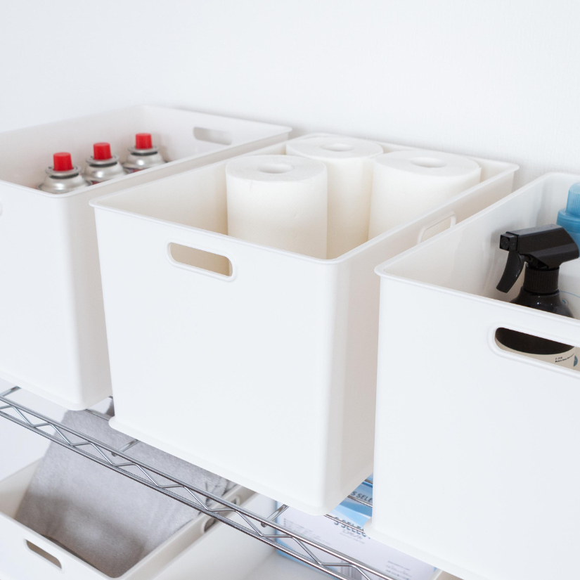 プラスチック収納ボックス長方形（深型） 幅40×奥25×高さ24cm 3個