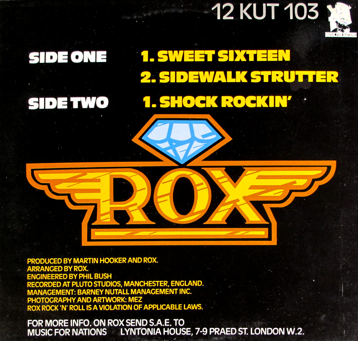 ROX Band KRAZY KUTZ / SWEET SIXTEEN NWOBHM NWOBHM, British Heavy