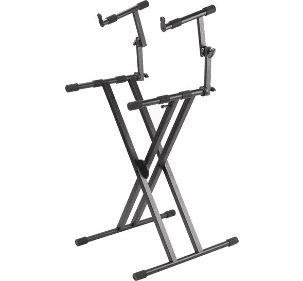 Proline PL402 2-Tier Double X-Braced Keyboard Stand Standard