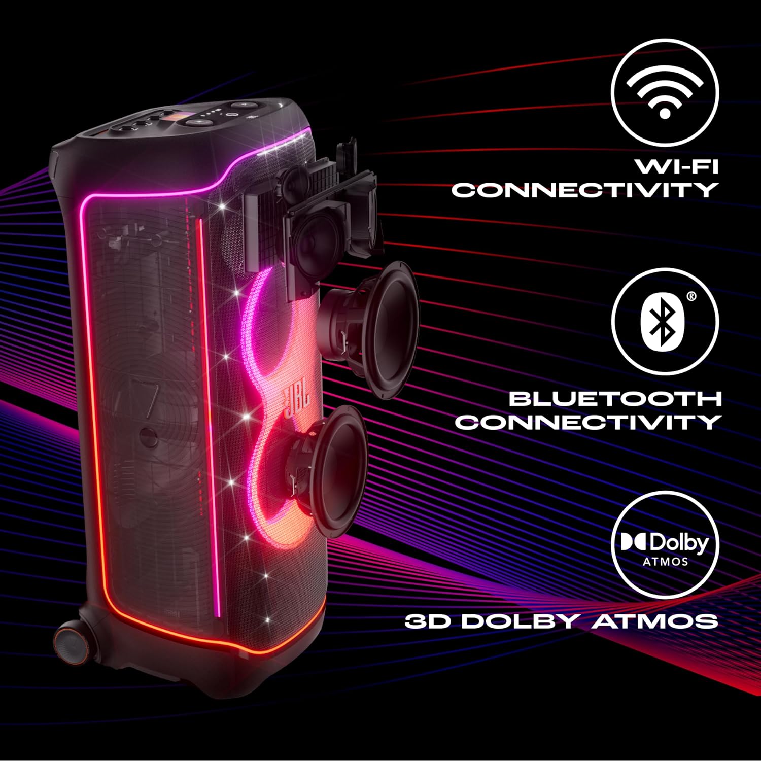 JBL PartyBox Ultimate, Dynamic Lightshow, Dual Mic, IPX4