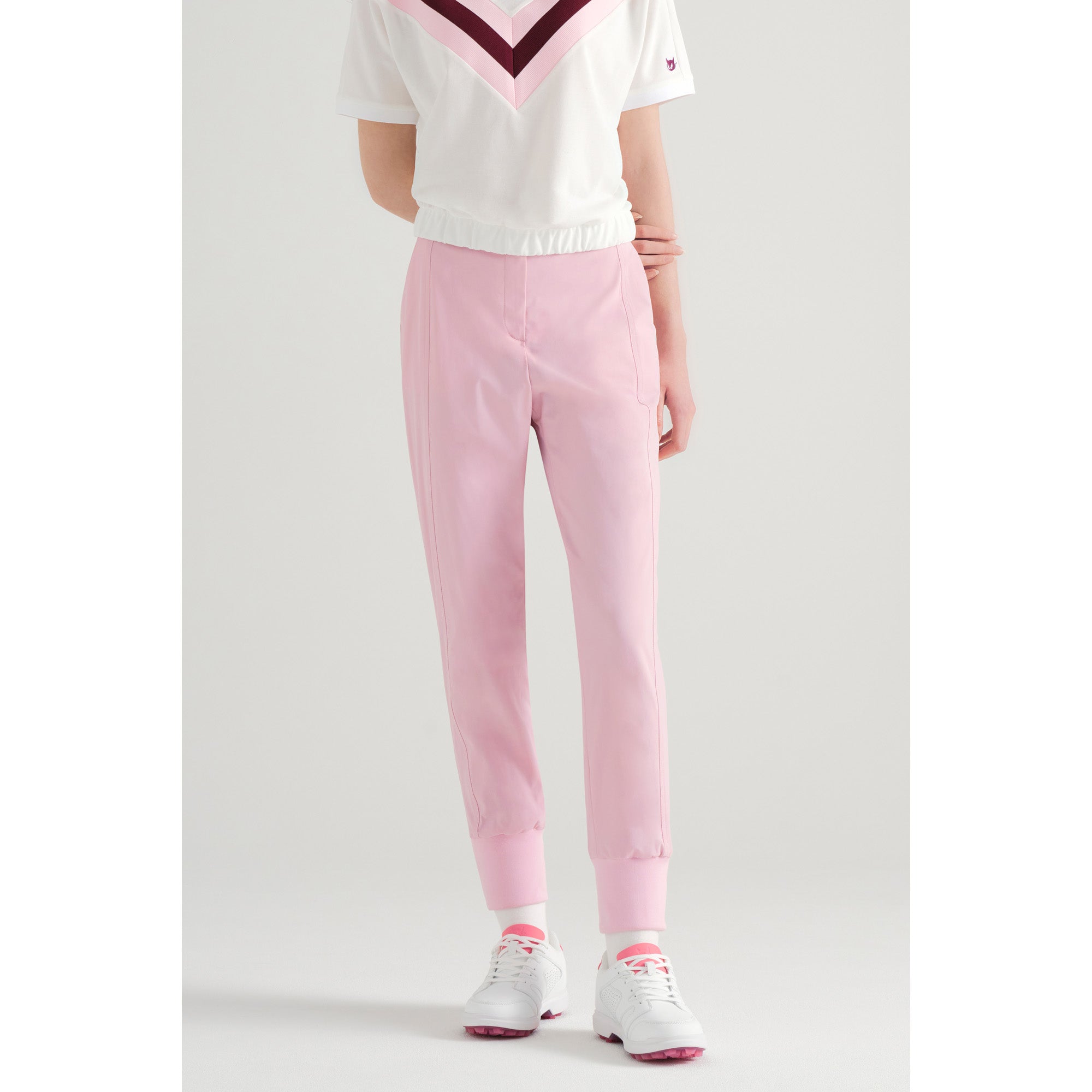 WOMEN ストレッチジョガーパンツ ブラック