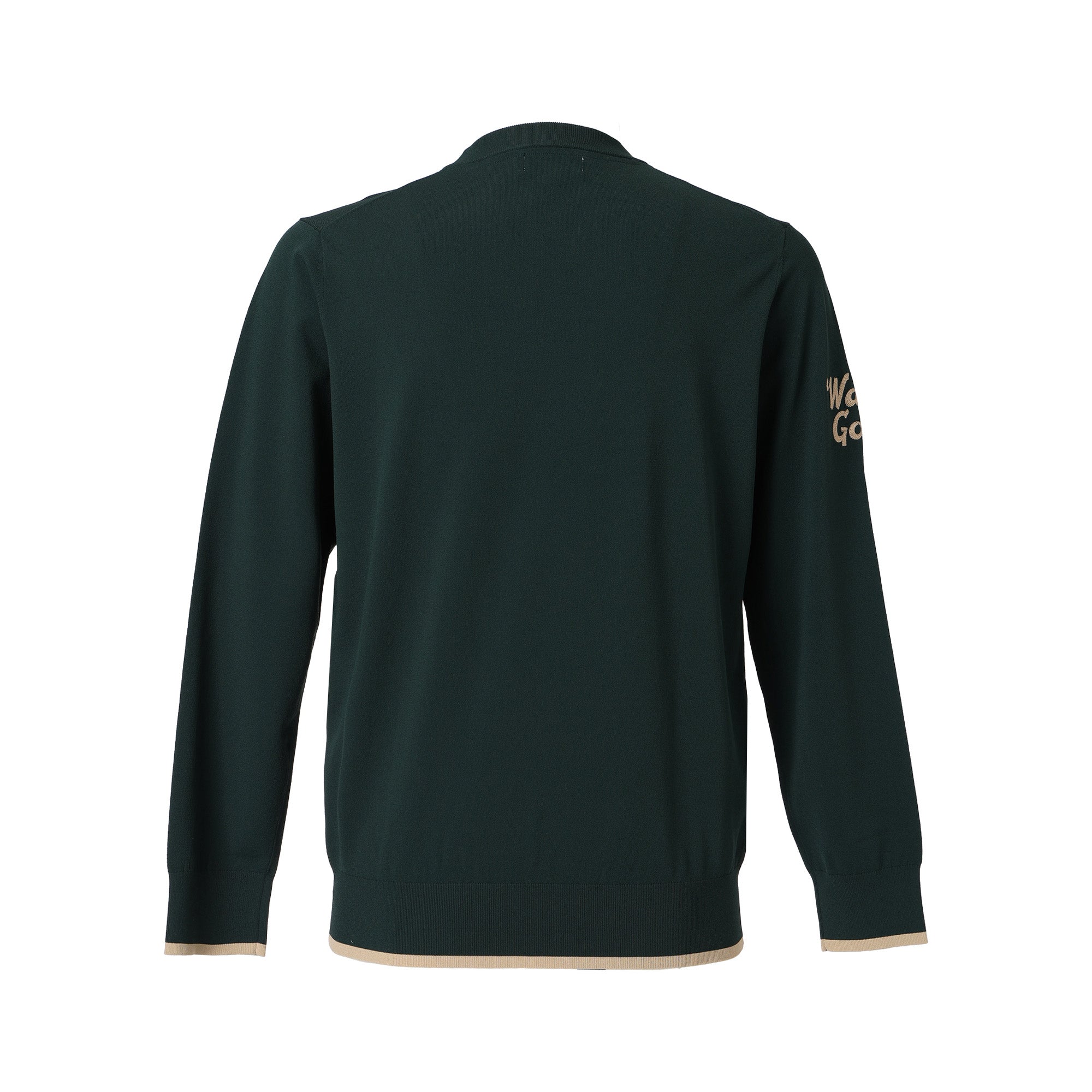 MEN シーズナルニットプルオーバー ダークグリーン