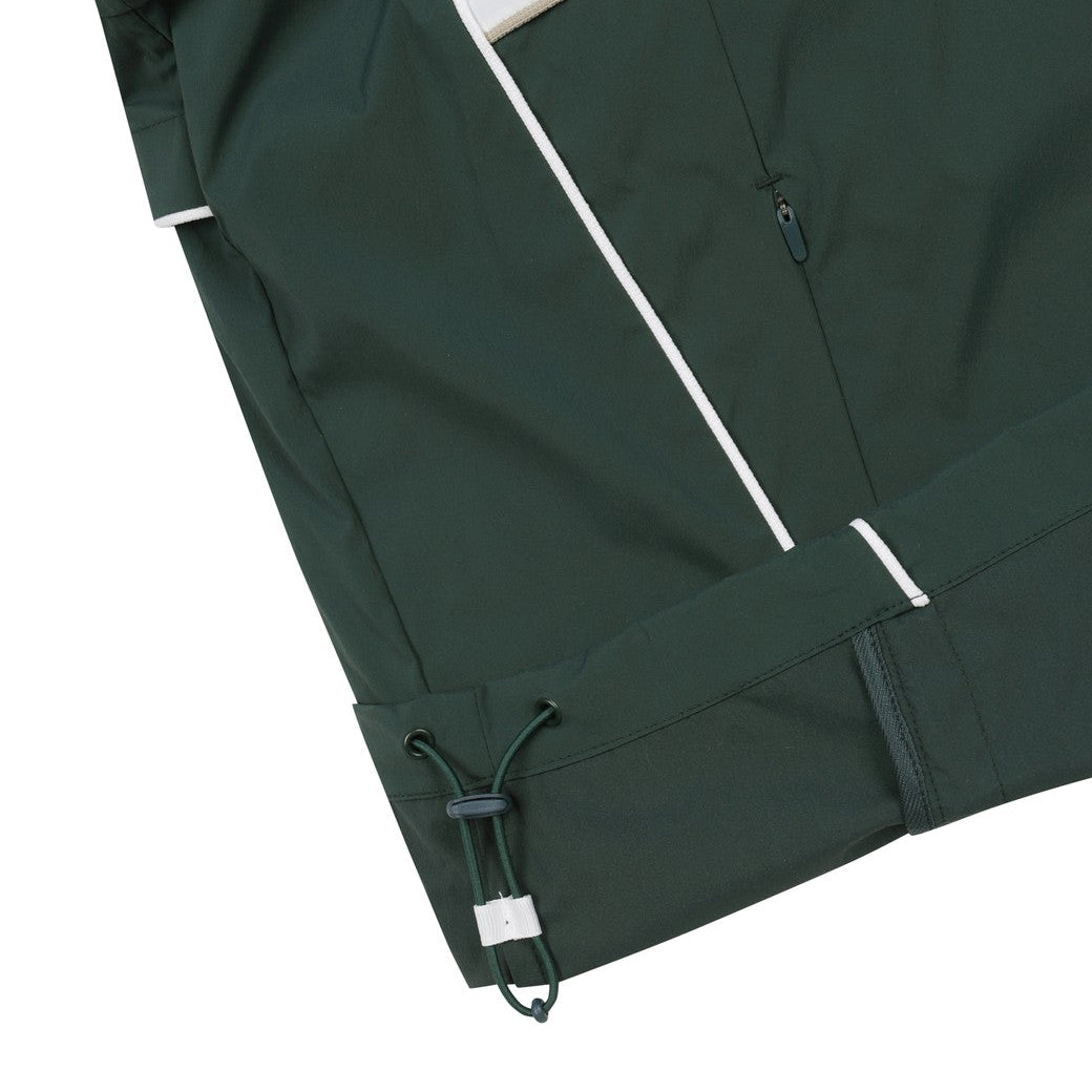 MEN デタッチャブルスリーブハーフジップ ダークグリーン