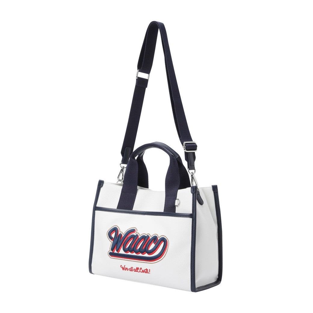 新品 WAAC 2way ゴルフバッグ 刺繍 ロゴ ミニトート WAAC ワック ゴルフ ラウンドバッグ UNISEX キャンバスカートバッグ