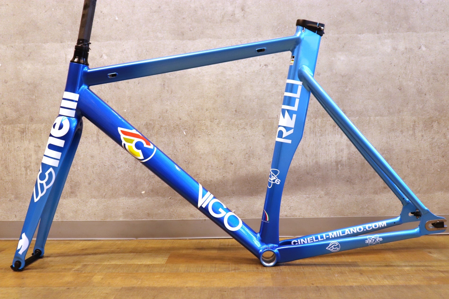 未使用 チネリ Cinelli ヴィゴレッリ VIGORELLI 80'S ナショナルブルー