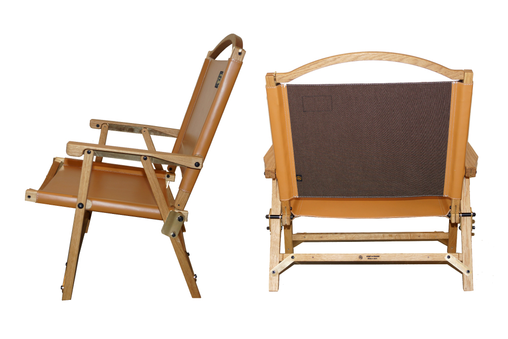 贅沢レザー座面の折り畳み式。キャンプオーパーツの新作チェアは、大人