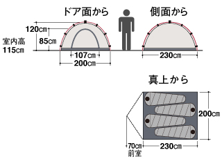 ステラリッジ テント4 本体｜モンベル