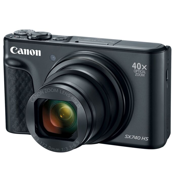 Canon Powershot SX740 HS: Compact Black Digital Camera | Woodland