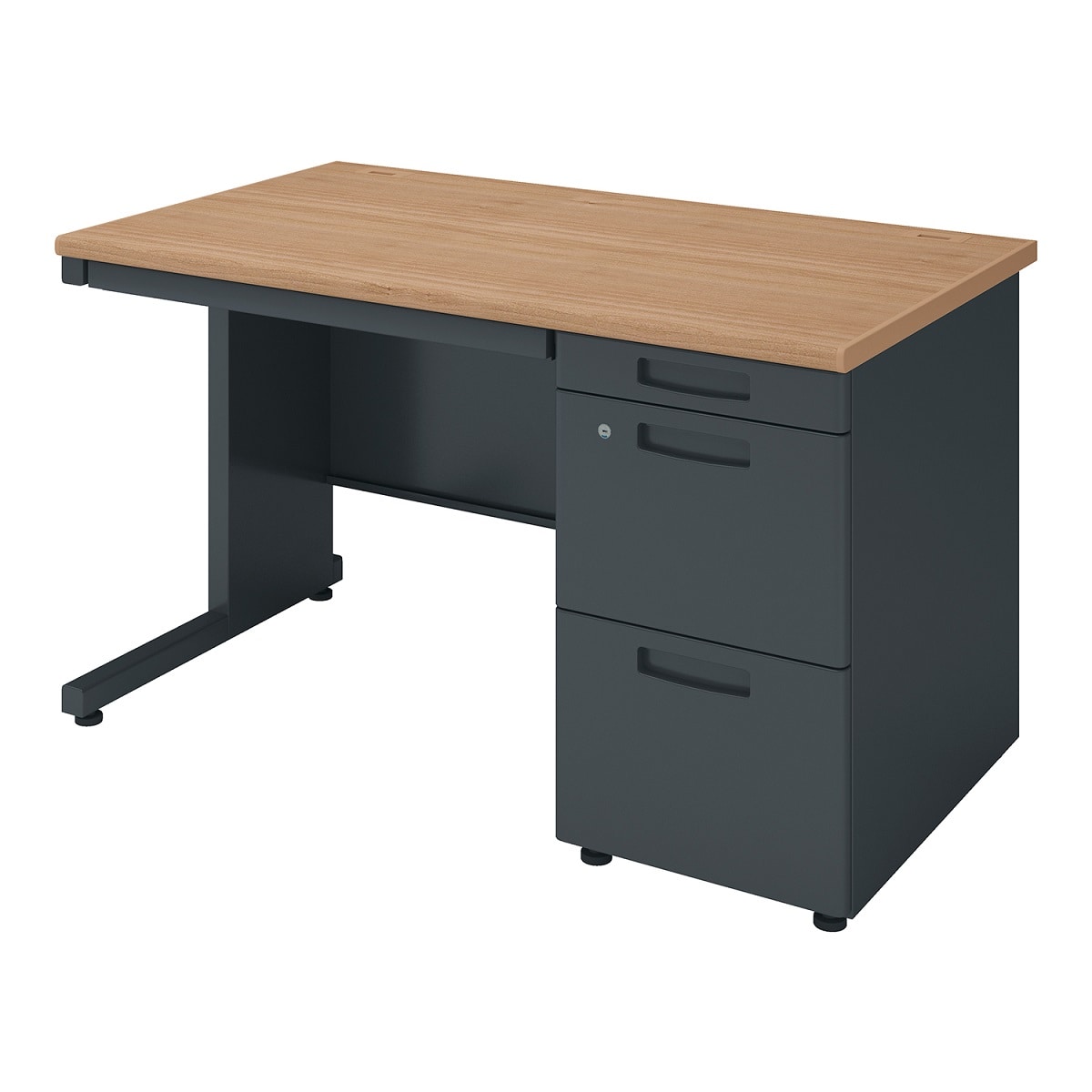 INVENT インベント／片袖机／W1200×D700／天板ラスティックミディアム