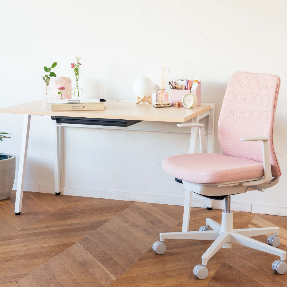 LEAN リーン／平机／センター引き出し付き／W800×D600／天板ナチュラル