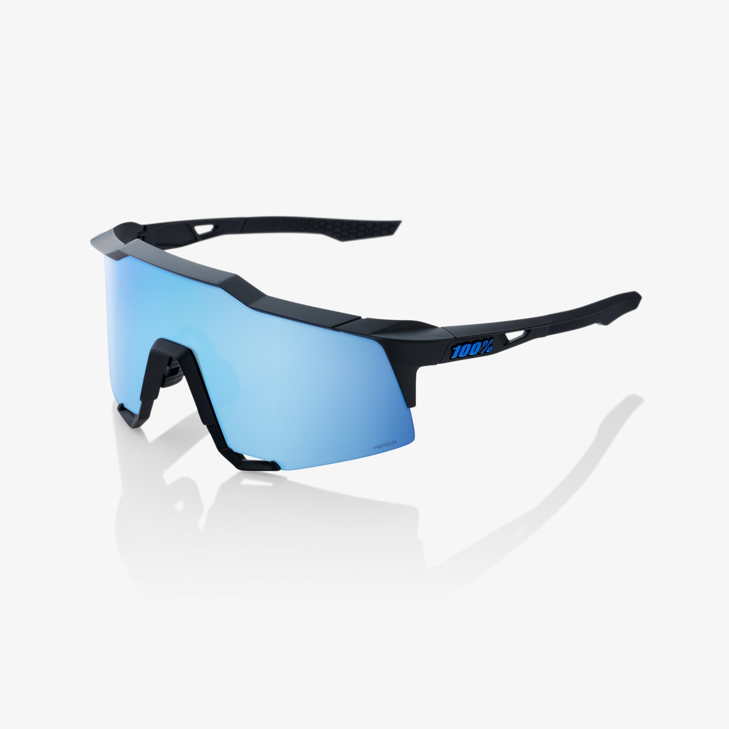 SPEEDCRAFT® - Matte Black - HiPER® Blue Multilayer Mirror Lens – 100%