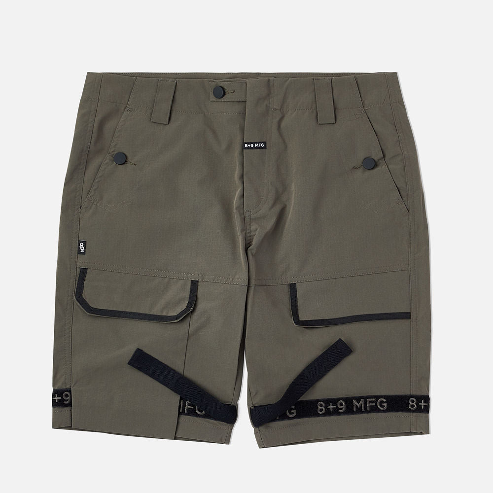 Strapped Up Shorts Rip Stop Olive | Shorts With Straps – 8&9