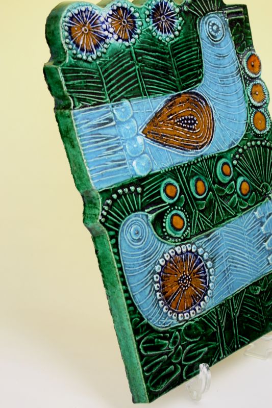 Lisa Larson VAGGPLATTOR Parkfagel/リサ・ラーソン 鳥 陶板 - 北欧