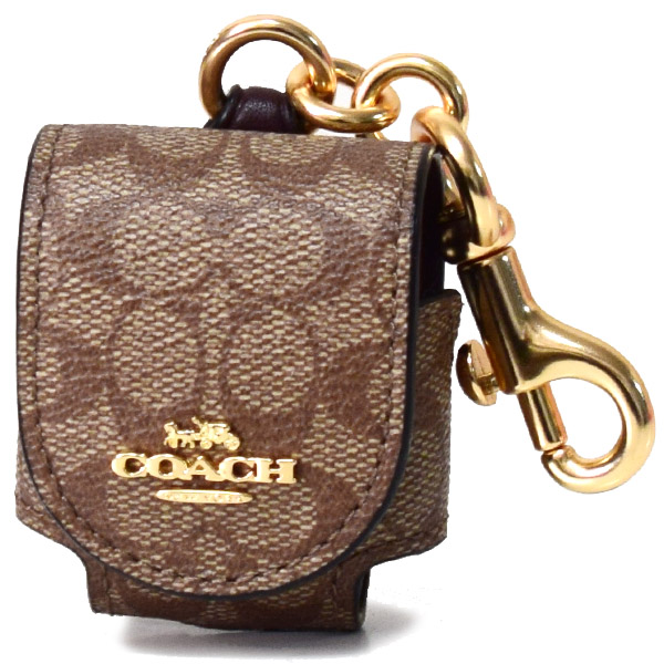 COACH】コーチ コーティングキャンバス シグネチャー イヤホン airpods