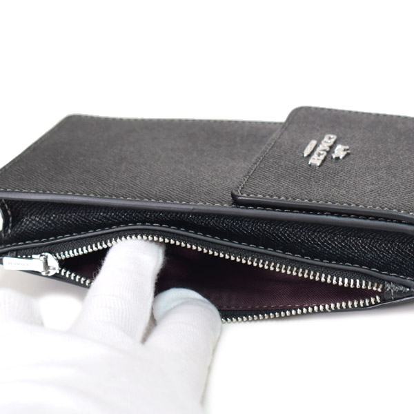 COACH】コーチ スマホショルダー クロスグレインレザー フォン クロス