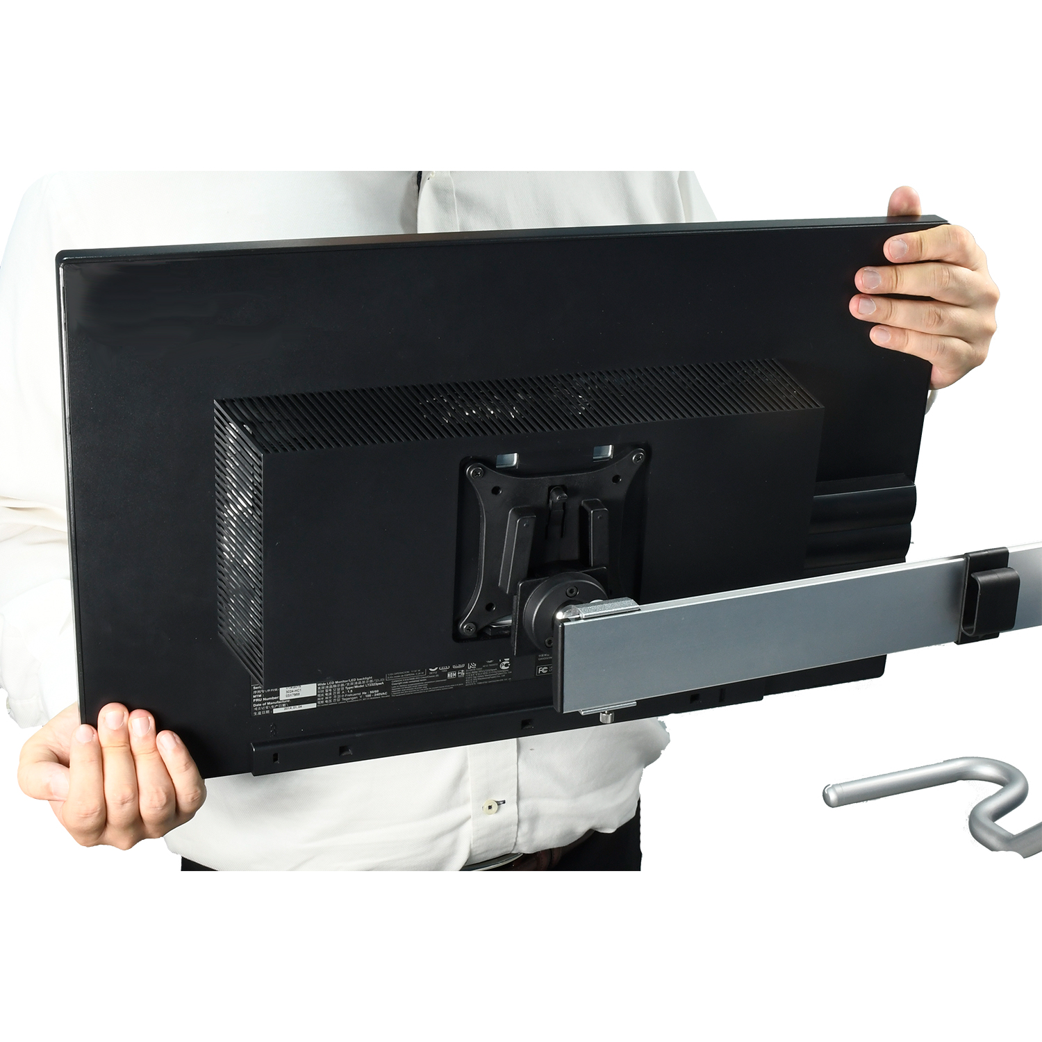 販売終了】 デュアルモニターアーム フリーハンドル式 (CEN-BS207-SV