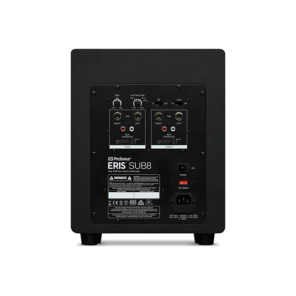 PreSonus Eris Sub8 - Compact Studio Subwoofer - Canal Sound & Light