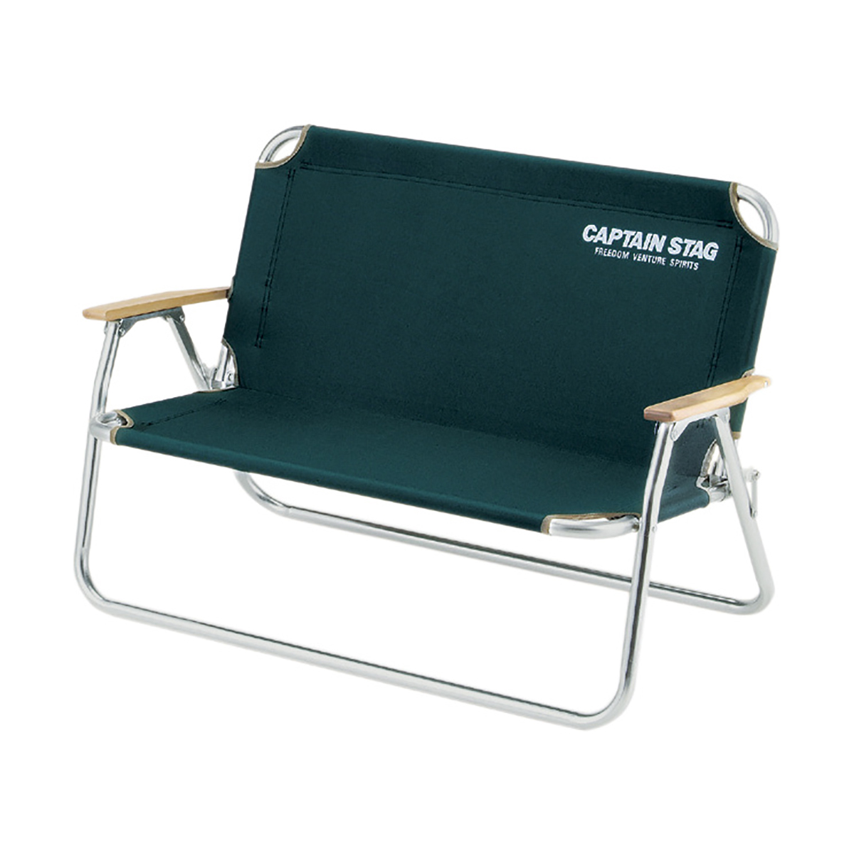 CS アルミ背付ベンチ(グリーン) - アウトドア・キャンプ用品