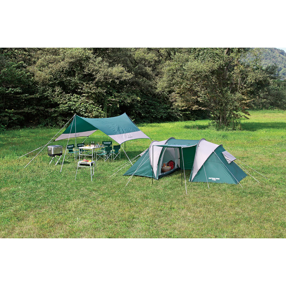 CS 3ルームドームテントUV(4人用)(キャリーバッグ付) - アウトドア