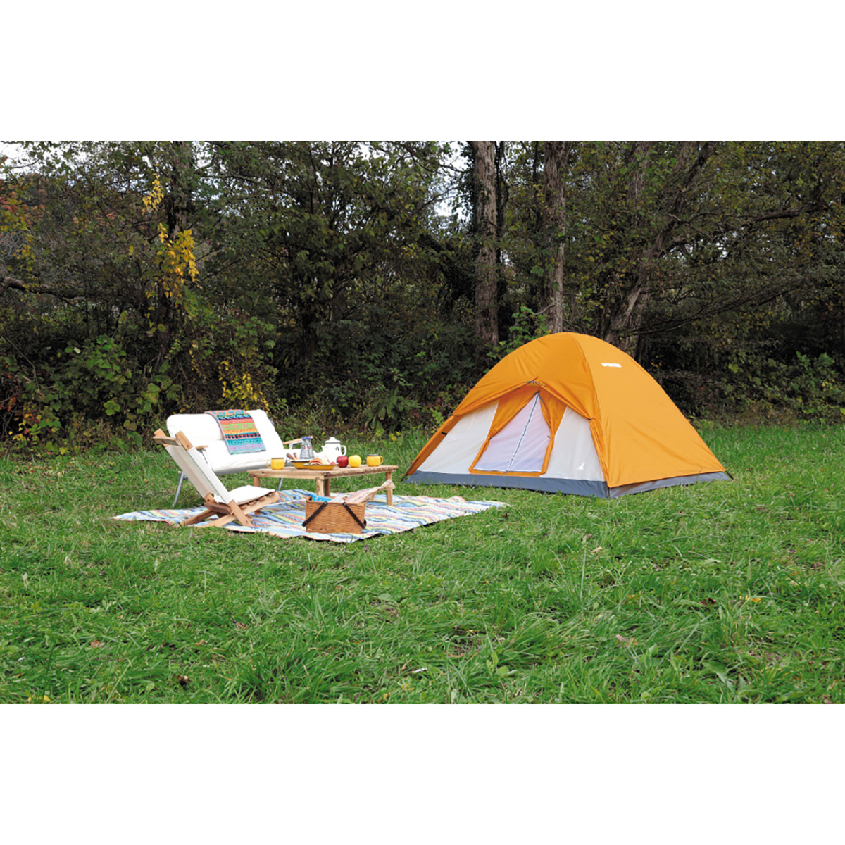 クレセント 3人用ドームテント(アンバー) - アウトドア・キャンプ用品