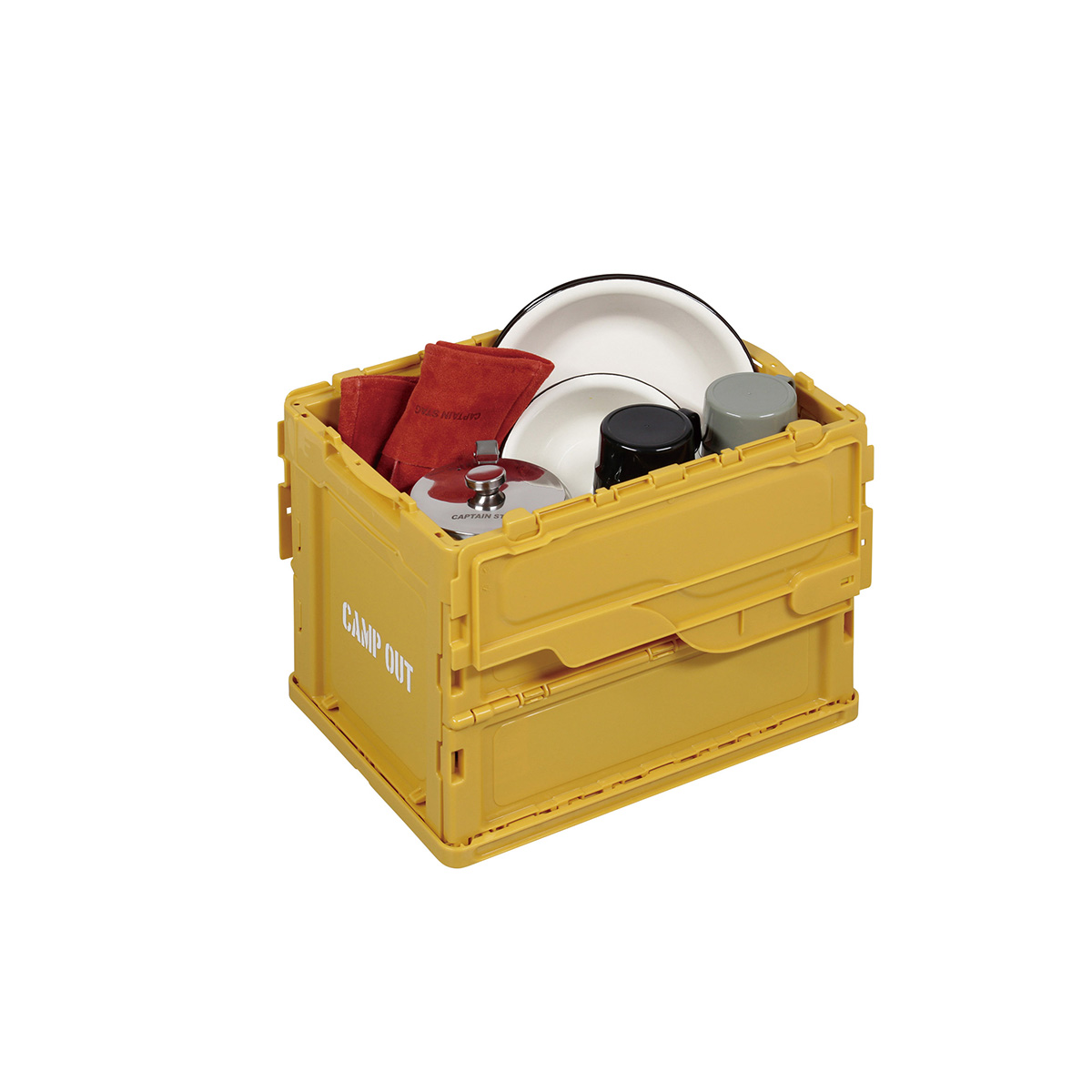 キャンプアウト FDコンテナ20（オールドイエロー） - アウトドア